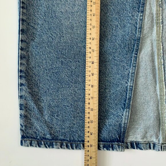 My Style Long Denim Jean Skirt Front Slit Coastal Cowgirl Western Minimalist - Picture 7 of 10